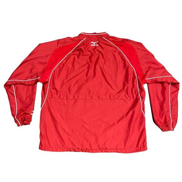Mizuna XL Red Windbreaker Jacket 1/4 Zip Vented Back Pullover Athletic Training - Picture 6 of 12